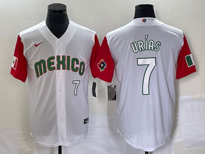 Men 2023 World Cub Mexico #7 Urias White white Nike MLB Jersey9->more jerseys->MLB Jersey